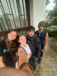 Headed back from Simone’s and it started raining on us